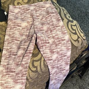 Tavi Pink and White Textured Leggings